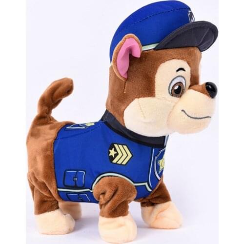 Indoor Outdoor Police Boy Dog 1pcs Lovely Electronic Toys Dog For Kids Baby Sound Control Walking Singing Interactive Pets Gift