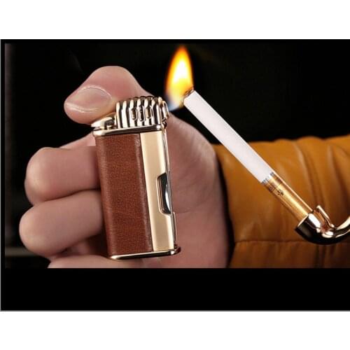 Multi-function Butane Jet Lighter Compact Butane Cigarette Accessory Cigar Lighter Gas Free Outdoor Little Man Tool
