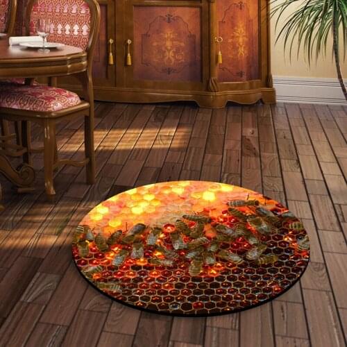Fashion Personality Honeycombs Carpet Mat Bee Printing Floor Mattextile Mat For Home Bath Bedroom can CSV