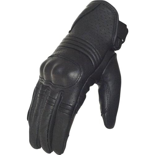 Dain Corbin Air Black Leather Gloves Motorbike MTB ATV Bike Riding Motorcycle Street Moto Offroad Mens Racing Gloves