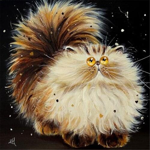 Cartoon Cat DIY 11CT Embroidery Cross Stitch Kits Needlework Craft Set Printed Canvas Cotton Thread Home Wholesale