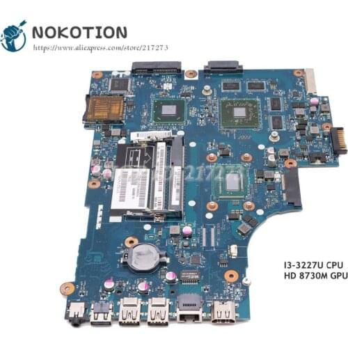 NOKOTION For Dell Inspiron 3521 5521 Laptop Motherboard CN-0K9PG1 0K9PG1 VAW01 LA-9101P SR0XF I3-3227U HD 8730M GPU