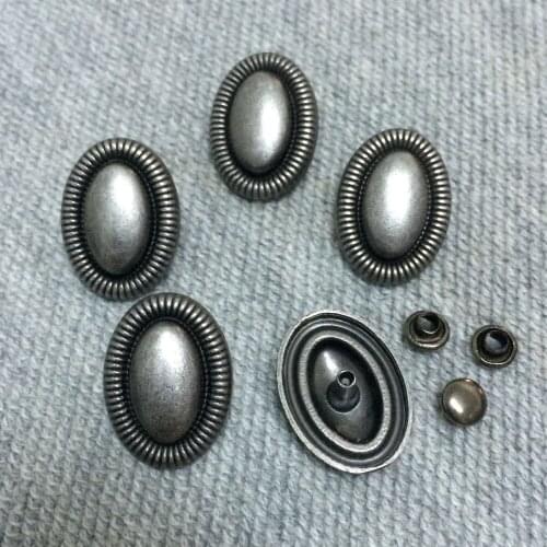 New Coming DIY 50PCS 21X15MM Antique Silver Oval Studs Rivet Punk Spike Shoes Belt Bag Accessories Leather Craft Shipping Free
