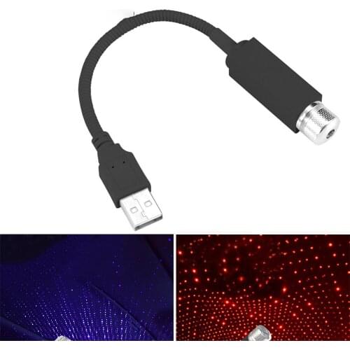 New USB Laser Night Light Car Accessories Roof Star Projector LED Decor Lamps Adjustable Lighting Galaxy Effects Decorative Lamp