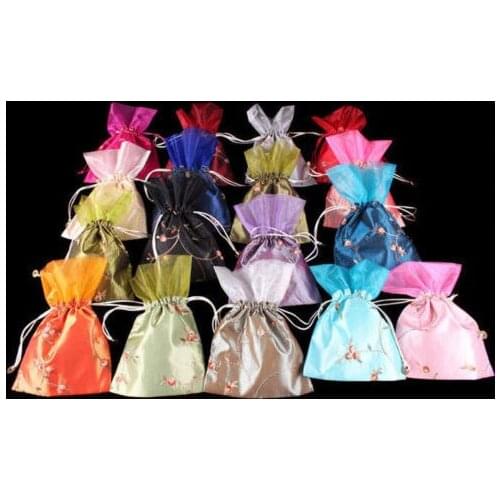 Wholesale Lots 10PCS Chinese Handmade Silk Bag Coin Purse Gift Jewelry Bags Pouches