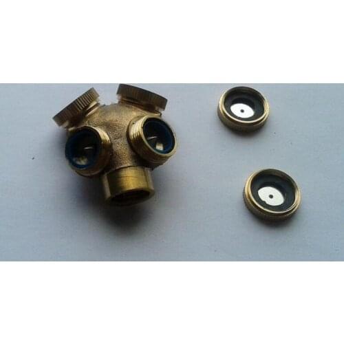 Wholesale M14*1.5 Brass Four-nozzle atomizing sprayer Lawn garden sprinkler heads Atomization cooling nozzle