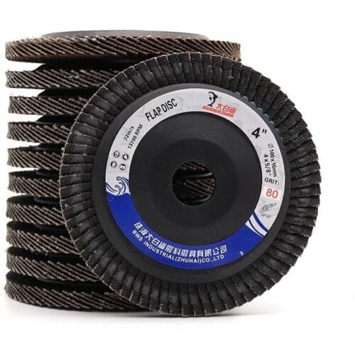 100mm Professional Louver Flap Discs Thickened Stainless Steel Polishing Wheel Sand Cloth Wheel Grinding Disc 60#-320# 4inch