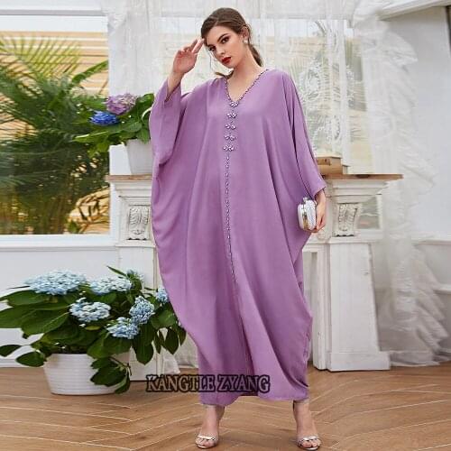 Plus Size Maxi Dresses Abayas For Women Robe Abaya Dubai Kaftan Turkey Islam Arabic Muslim Dress Djellaba Femme Caftan Marocain