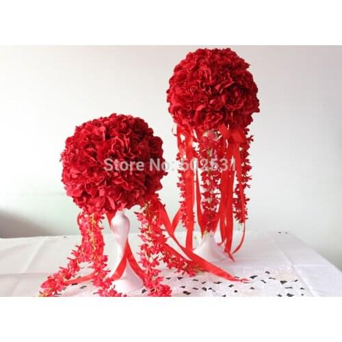 SPR Wedding Road lead Flowers Wedding props simulation silk artificial flower wedding decoration Candlestick flowers balls