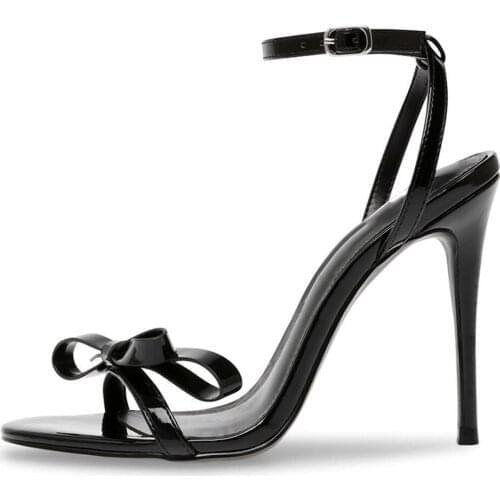 Sandalias mujer 2022 fashion shoes for women sandals summer high heels butterfly bow stiletto party pumps large size 45 46