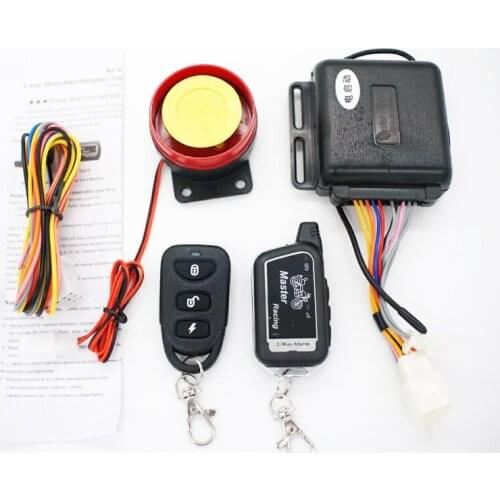 Motorcycle Alarm Two Way Moto Anti-theft Security System Scooter 2 way Alarm Motor Remote Control Engine Start Vibration Alarms