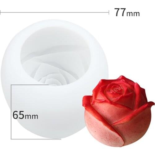Silicone Rose Shape Icecream Mold 3D Big Freezer Ice Cream Ball Maker Bar Tools