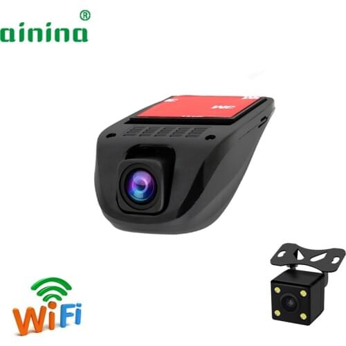Ainina WiFi hidden car dvr camera recorder , WiFi Car dashcam with rear view camera App control