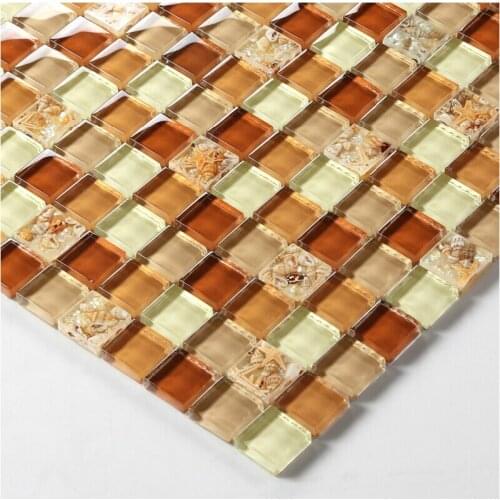 Resin Shell Crystal Glass Mosaic Tile,Kitchen Backsplash Shower Bathroom Background Wallpaper tiles