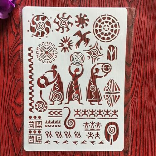 Egyptian hieroglyph A4 29*21cm DIY Stencils Wall Painting Scrapbook Coloring Embossing Album Decorative Paper Card Template