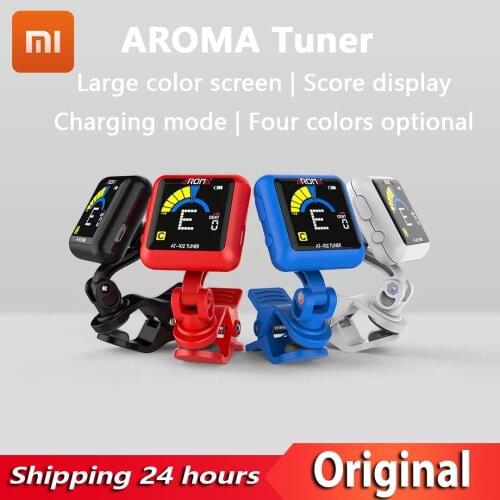 NEW YOUPIN AROMA Tuner Portable Metronome Color Screen Digital Regulator USB Charging Tuner for Guitar Bass Ukulele Violin