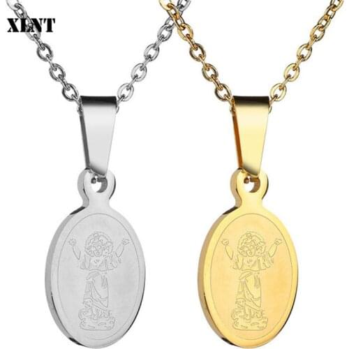 XLNT Religious Jewelry Necklaces Pendants 2019 Christian Women Fashion Accessories Gold Chains Madonna Vintage Colar