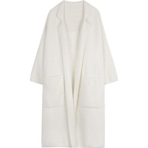 2021 New Arrivals Womens Long Dress Spring Autumn Loose Solid Lady Bottoming Casual Female Cardigans Sweater Long Coats Vestido