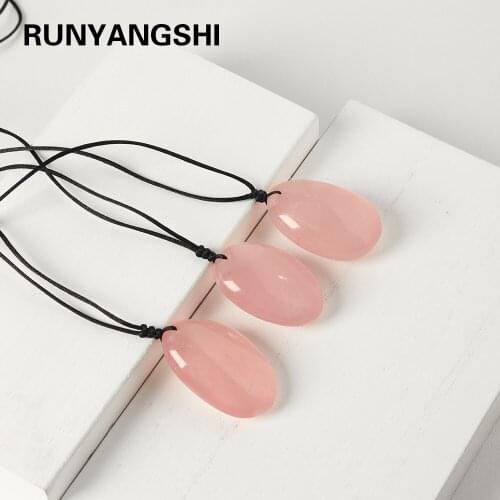 1PC Natural Pink Stone Rose quartz Crystal Pendants for Trendy Jewelry Making DIY Necklace woman gifts