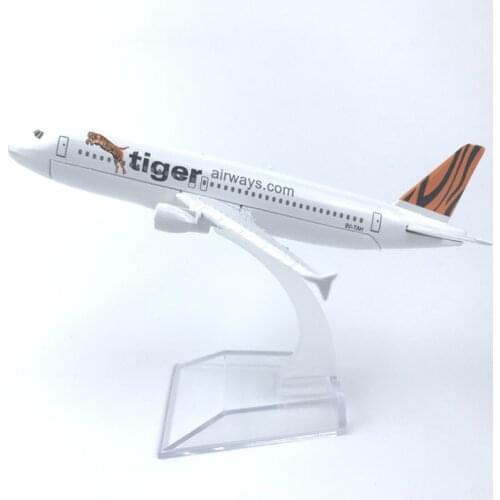 16cm Alloy Aircraft Model Singapore Tiger Airlines Airbus 320 Furnishings Diecast Aircraft Toys Airplane Airliner Kid Gifts Coll