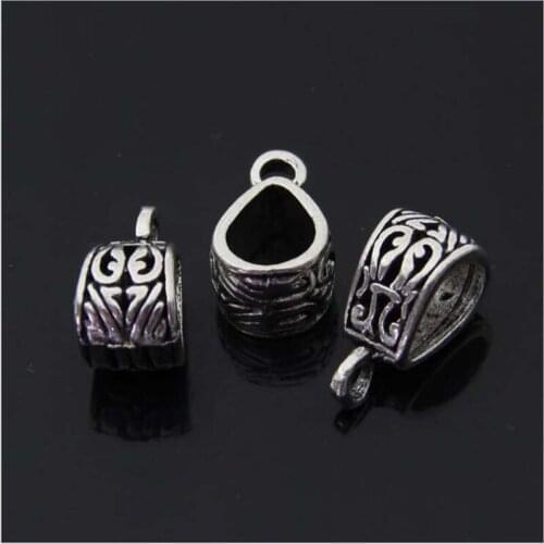 50pcs Silver Plated Big Hole Spacer Beads Charm Fit European Bracelet DIY Jewelry