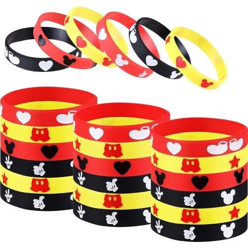 8pcs Mickey Minnie mouse Birthday party mixed Bracelet small gifts for children’s parties and guests Supplie Mickey Party Favor