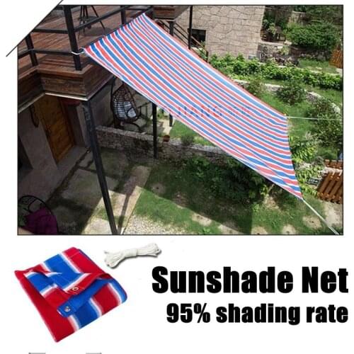95% Shading Rate Anti-UV Sunshade Net Home Balcony Fence Net Garden Plant Sunscreen Cover Shading Cloth Yard Sunshade Sail
