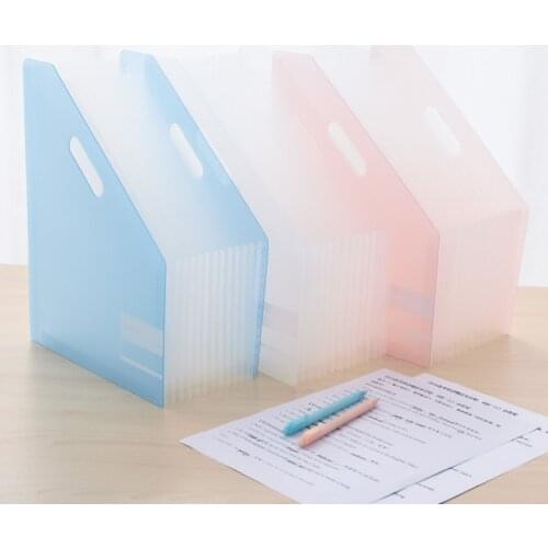 1Piece 13 Interlayer A4 PP Expanding Wallet Can Stand On Tabel Can Be Stretched Carried By Hand Home Office School Deli 72511