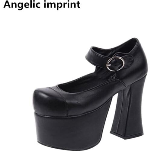 Angelic imprint mori girl lolita shoes woman cosplay shoes lady super high heels Pumps women princess dress party shoes 33-47