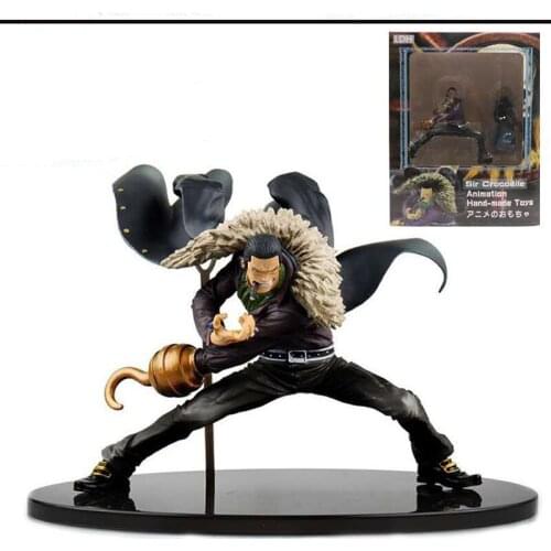 Anime One Piece Character Model Qiwu Sea Desert King Crocodile Boxed Doll Decoration Toys Friends Childrens Gifts Collectibles