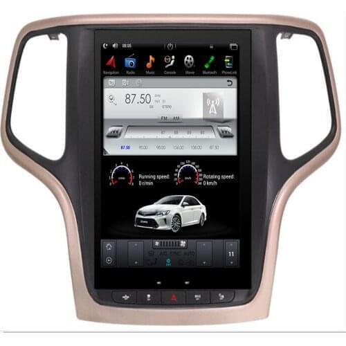 10.4'' Tesla style Android 9.0 Car dvd player GPS Navigation For JEEP Grand Cherokee 2012-2018 stereo radio headunits GOLD BLACK