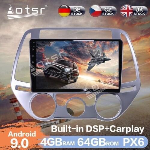 Aotsr Android 9.0 4+64G Car Radio Player GPS Navigation DSP Car Auto Stereo Video HD Multimedia Player For Hyundai I20 2008-2014