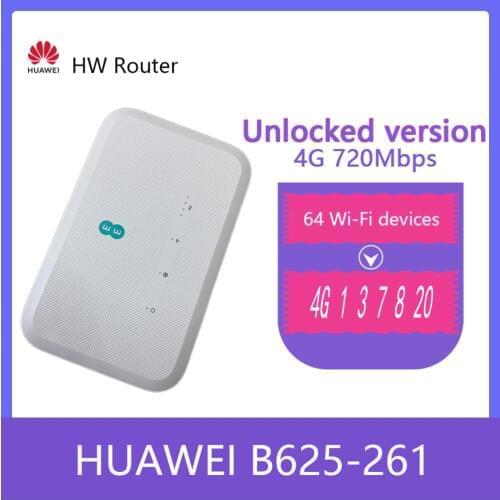 Unlocked Huawei B625 B625-261 ee logo CAT12 720Mbps 3G 4G CPE Routers WiFi Hotspot Router 4G bands 1 3 7 8 20 4G ROUTERP