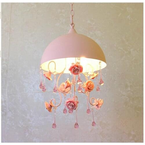 Free Shipping Pink/Blue Pendant Lamp Living Room Candle Lamps luxury Modern Children Room Chandelier Lights AC 100% Guaranteed