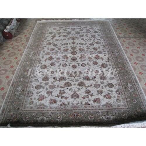 Free shipping 6'X9' 160 Line Hand-knotted Wool and silk Oriental Persian carpet handmade carpet