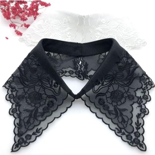 Exaggerated Big Pointed Collar Fake Collar Detachable Collars Lapel Blouse Top Women Black White Clothes Shirt Accessories