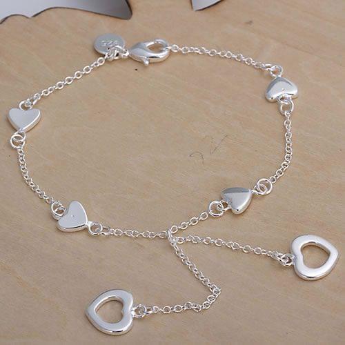 H190 Silver Color Bracelets For Women Nice High Quality Fashion Jewelry Ten Hearts Bracelet /afcaiwja Awhajnoa