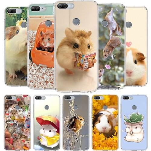Cute Lovely Pet Hamster Cover Phone Case for Huawei Y9 Y5 Y6 Y7 2019 Honor 9 10 Lite 9X 8X 8A 8S 7X 7A 20 Pro 10i V20 Coque Shel