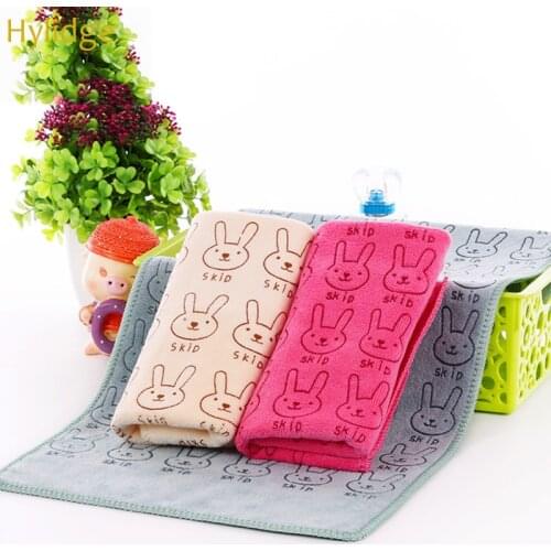 Hylidge Soft Cotton Kids Face Hand Towel Absorbent Childrens Towel 25*50CM Microfiber Fabric Baby Towel Handkerchief Towels