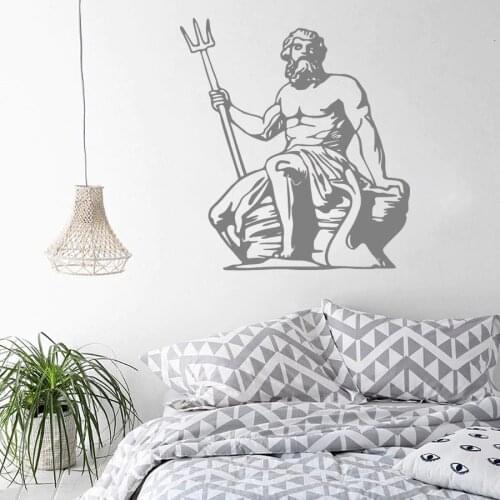 Poseidon Design Wall Decoration Modern Poster Vinyl Art Removeable Mural Beauty Wall Sticker Diy Room Decor CX1137