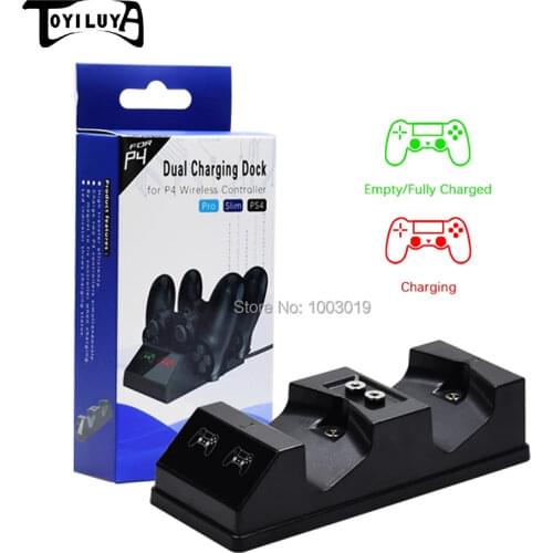 PS4 Controller Joypad Joystick Handle USB Charger Dual USB Fast Charging Dock Station for Playstation 4 PS4 Slim / PS4 Pro