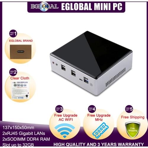 Intel i7 10510U i5 8250U Quad Core Mini PC 2*DDR4 2*Lans M.2 NVMe NUC Win 10 WiFi HDMI Slim Computer UHD Graphics 620 TV Box