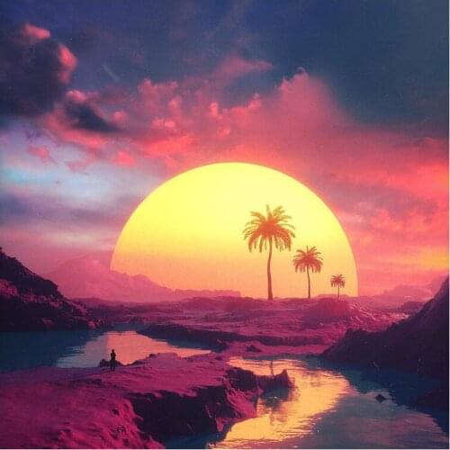 Sunrise drift bottle embroidery circle Device 5d diamond painting Cross stitc rhinestone crystal painting home decoration