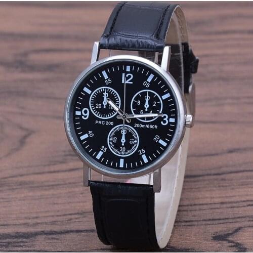Fashion & Sports Three-Eyed Leather Belt Watches Men Quartz Neutral Male Watch Minimalist Watch