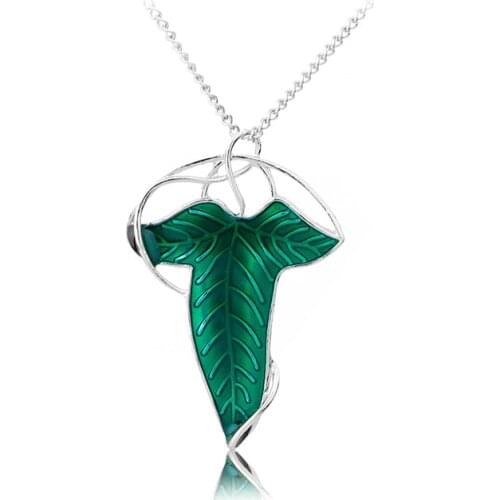 Fashion Women Jewelry Green Leaves Pendent Necklaces Classic Movie Jewelry