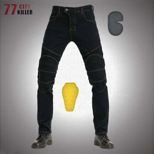 Motorcycle Pants Men Classic Elasticity Moto Jeans Protective Gear Riding Touring Joggers Mens Motocross Pant Motorbike Trousers