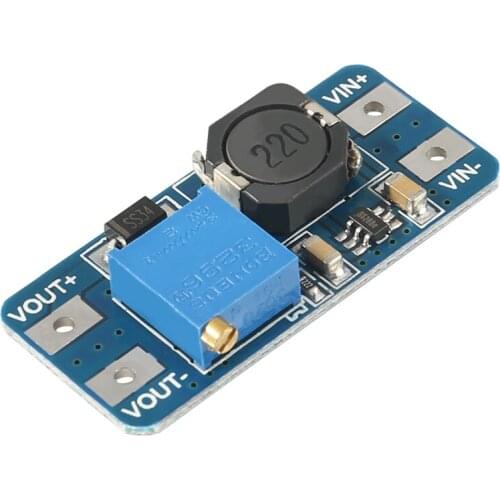 MT3608 DC-DC Adjustable Boost Module 2A Boost Plate Step Up Module with MICRO USB 2V-24V to 5V 9V 12V 28V