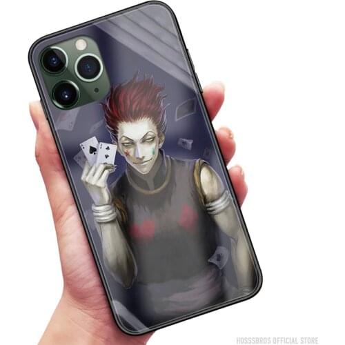 Hisoka Morow HxH Anime Soft Silicone Tempered Glass for IPhone SE 6s 7 8 Plus X XR XS 11 12 Mini Pro Max Phone Case Cover Shell