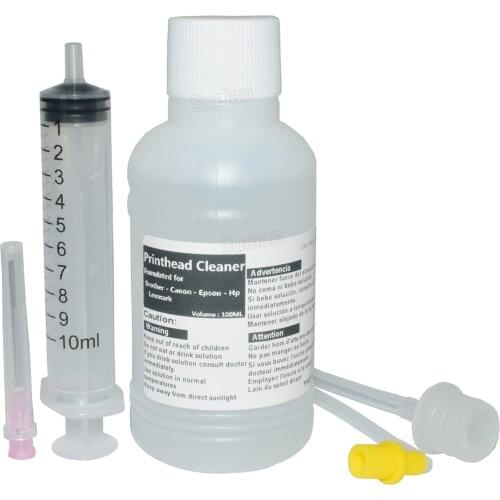 Printer Cleaning Kit for Epson Inkjet Printer For Sublimation Ink Pigment Ink Dye Ink Printer Head Cleaner Nozzle Cleaner 100ML