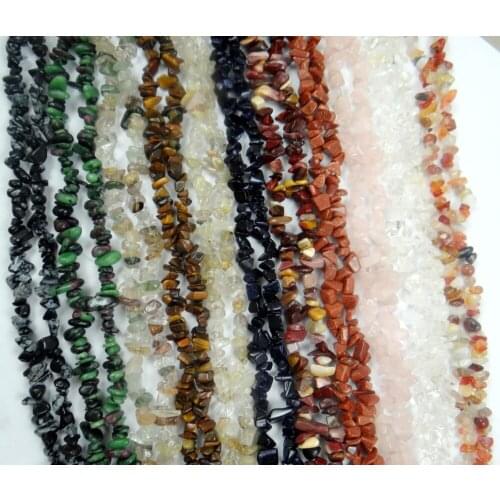 Natural Chips Shape Stone Beads malachite Fluorite Lapis Garnet labradorite Strand 34" For DIY Necklace Jewelry Making